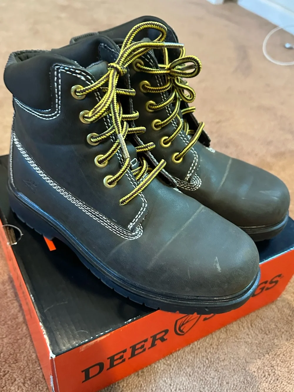 Deer Stag Mak2 Waterproof Faux Leather Kids’ Work Boot